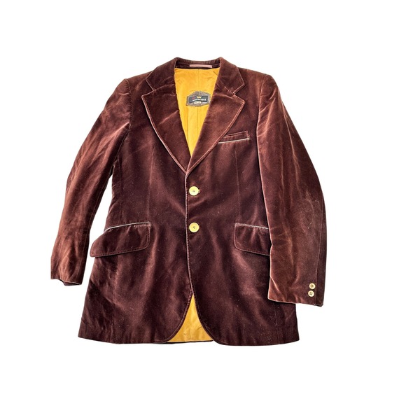 Vintage 70s Cortefiel Velvet Dinner Blazer Smoking Jacket...